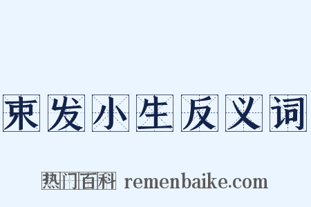 束发小生反义词是什么意思的图片